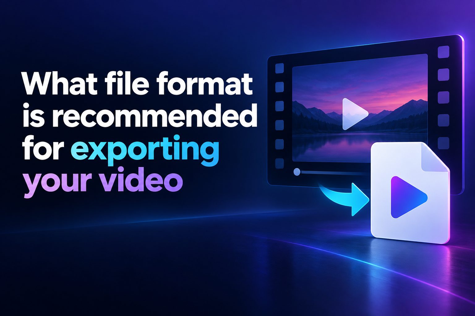 what-file-format-is-recommended-for-exporting-your-video-e1740 Video export settings showing MP4 selected as the recommended file format